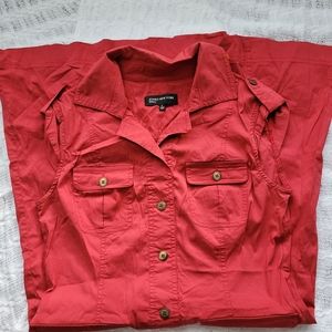 Jones NewYork Red Buttoned down Dress